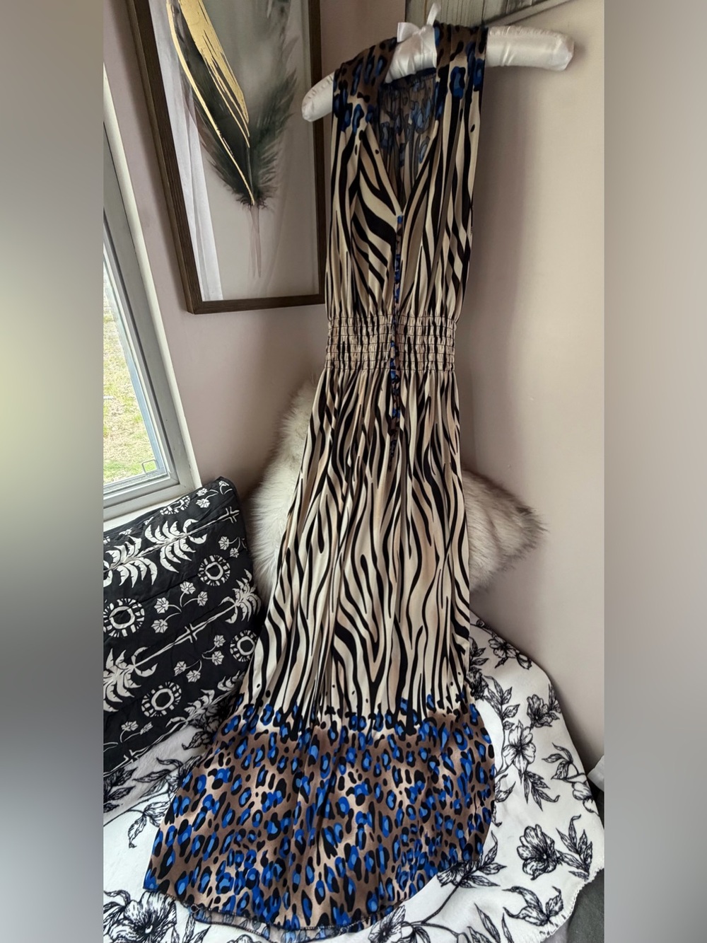 Boutique Zebra+Leopard Maxi Dress